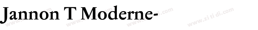 Jannon T Moderne字体转换